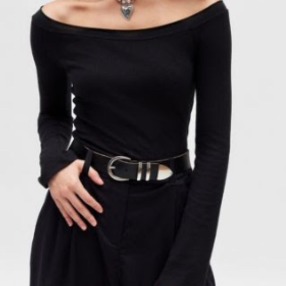 "BDG Stella Boatneck Waffle Knit Tee"